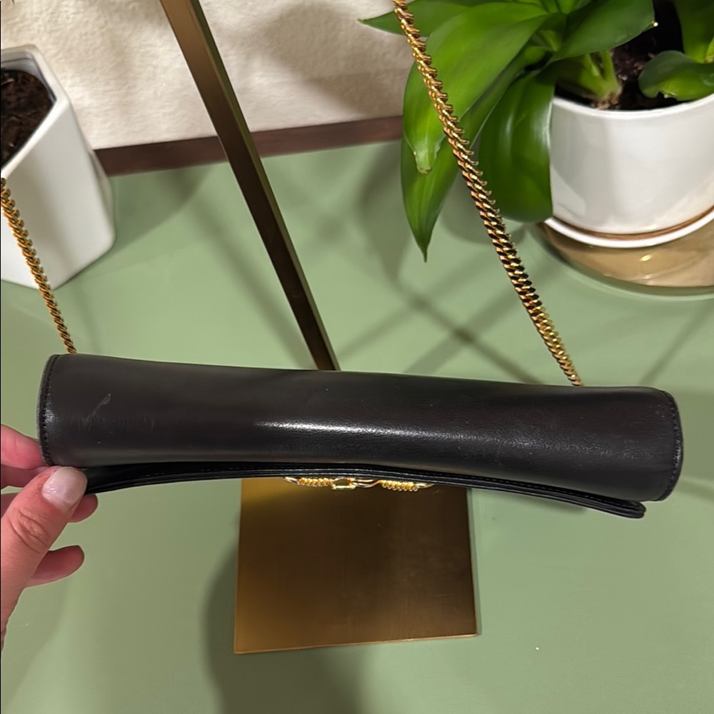 Celine Black and Gold Clutch with Chain Strap - Picture 9 of 15
